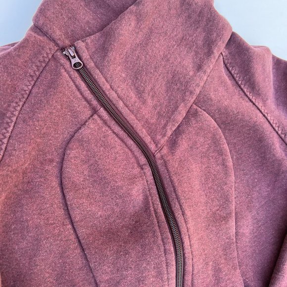 Lululemon High Collar Cozy Cuddle Up Jacket Heathered Bordeaux Drama 6 - Picture 3 of 8